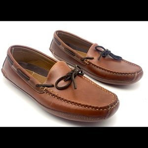 Men's Leather Double-Sole Slippers, Leather-Lined Size 11